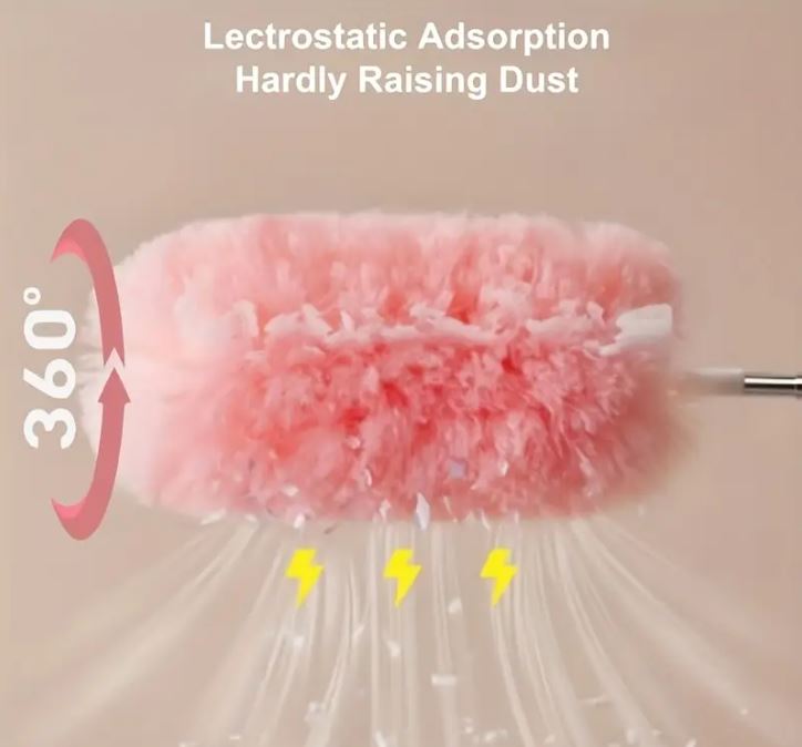 Dual-Sided Lectrostatic Absorption 360° Extendable Feather Duster