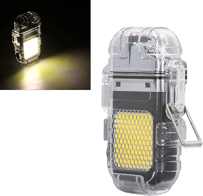 Rechargeable Waterproof Arc  keychain Lighter with Led light