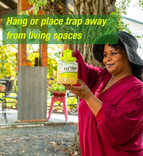 Reusable Fly bag trap with bait packet